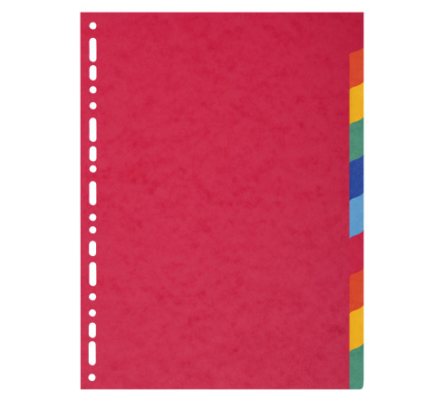 Intercalaires carte lustrée 225g 10 positions - A4