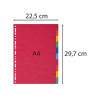 Intercalaires carte lustrée 225g 10 positions - A4