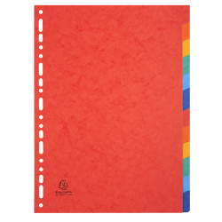 Intercalaires carte lustrée 225g 12 positions - A4