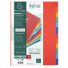 Intercalaires carte lustrée 225g 12 positions - A4