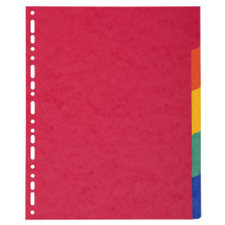 Intercalaires en véritable carte lustrée souple 225g/m2 FSC® avec 5 onglets neutres