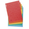 Intercalaires en véritable carte lustrée souple 225g/m2 FSC® avec 5 onglets neutres