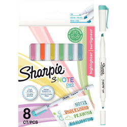 Blister de 8 marqueurs Sharpie SNote Duo assortis