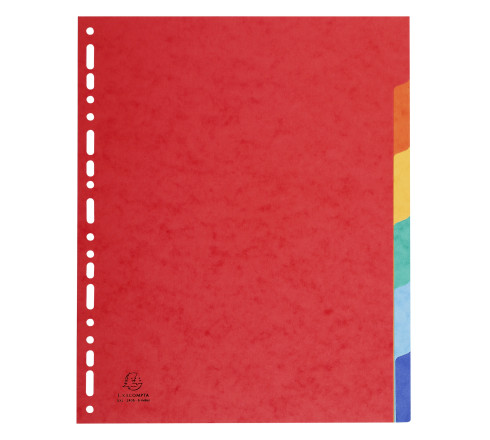 Intercalaires carte lustrée 225g 6 positions - A4 maxi