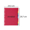 Intercalaires en véritable carte lustrée souple 225g/m2 FSC® avec 10 onglets neutres