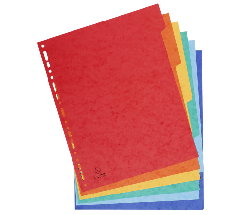 Intercalaires carte lustrée 400g 6 positions - A4 maxi