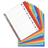 Intercalaires carte lustrée 400g 12 positions - A4 maxi
