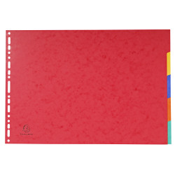 Intercalaires carte lustrée 400g 5 positions - A3