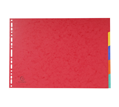 Intercalaires carte lustrée 400g 5 positions - A3