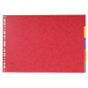 Intercalaires carte lustrée 400g 5 positions - A3