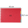 Intercalaires carte lustrée 400g 5 positions - A3