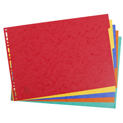 Intercalaires carte lustrée 400g 5 positions - A3