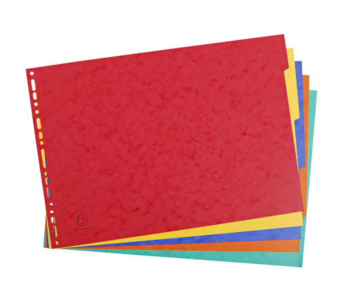 Intercalaires carte lustrée 400g 5 positions - A3