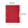 Intercalaires carte lustrée 225g 6 positions - format écolier 17x22cm