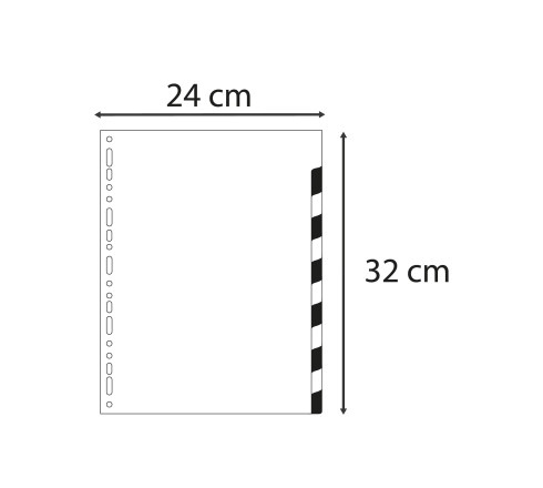 Intercalaires carte lustrée 225g 12 positions - format 24x32cm