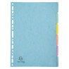 Intercalaires carte lustrée 400g/m2 Aquarel 6 positions - A4