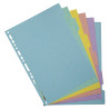 Intercalaires carte lustrée 400g/m2 Aquarel 6 positions - A4