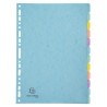 Intercalaires carte lustrée 400g/m2 Aquarel 12 positions - A4