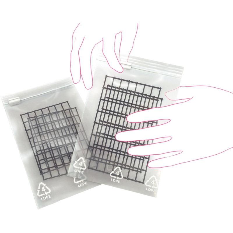 Carton de 1000 sachets ZIP 180x120mm transparent