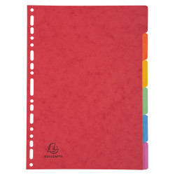 Intercalaires carte lustrée 400g 6 positions - A4