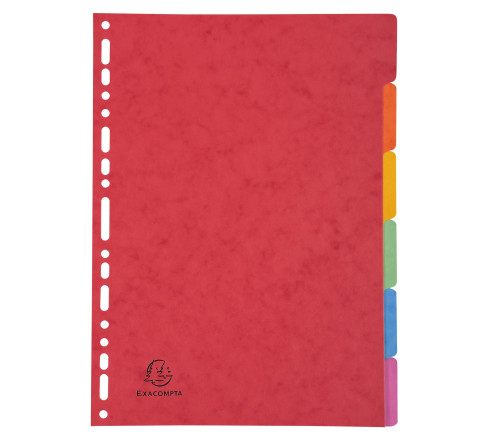 Intercalaires carte lustrée 400g 6 positions - A4