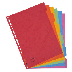 Intercalaires carte lustrée 400g 6 positions - A4