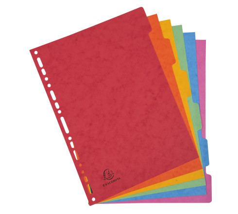 Intercalaires carte lustrée 400g 6 positions - A4