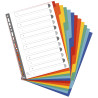 Intercalaires carte lustrée 400g 12 positions - A4