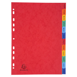 Intercalaires indexés - 12 touches January/December