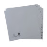 Intercalaires imprimés alphabétiques PP recyclé gris A-Z (alphabet allemand) - 20 positions - 2/3 A4