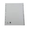 Intercalaires imprimés alphabétiques PP recyclé gris - AZ (alphabet allemand) 20 positions - A4 Maxi