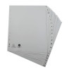 Intercalaires imprimés alphabétiques PP recyclé gris - AZ (alphabet allemand) 20 positions - A4 Maxi