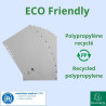Intercalaires imprimés numériques PP gris recyclé - 10 positions - A4