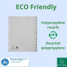 Intercalaires imprimés numériques PP recyclé gris 12 positions - A4 Maxi