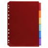 Intercalaires PP transparent couleurs avec porte étiquette A4 6 positions