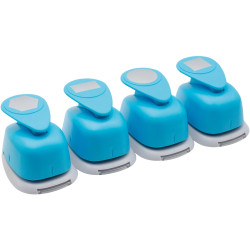 Lot de 4 perforateurs déco géométrique