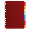 Intercalaires PP transparent couleurs avec porte étiquette A4 8 positions