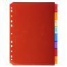 Intercalaires PP transparent couleurs avec porte étiquette A4 8 positions