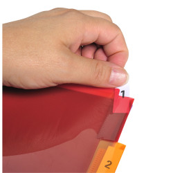 Intercalaires PP transparent couleurs avec porte étiquette A4 8 positions