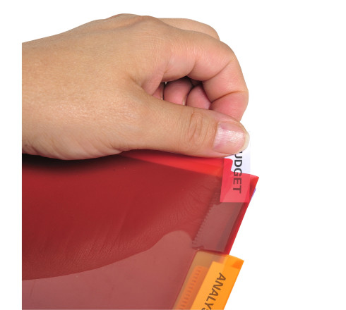 Intercalaires PP transparent couleurs avec porte étiquette A4 8 positions