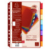 Intercalaires PP transparent couleurs avec porte étiquette A4 8 positions