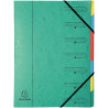 Trieur dos agrafé avec élastiques 7 compartiments, coloris assortis