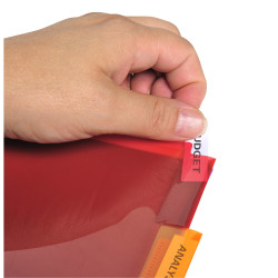 Intercalaires PP transparent couleurs avec porte étiquette A4 12 positions
