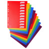Intercalaires polypropylène opaque semi rigide 12 positions - A4