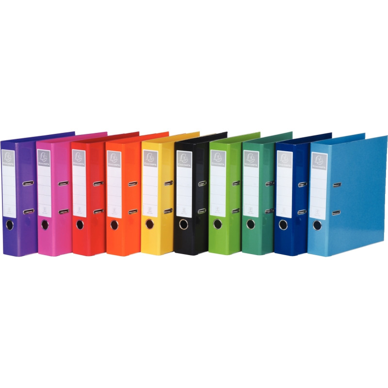 Lot de 10 classeurs à levier IDERAMA pour format A4, dos 7 cm, coloris