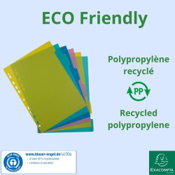 Intercalaires polypropylène recyclé Forever Young 6 positions - A4