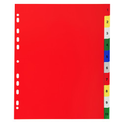 Intercalaires imprimés numériques PP couleurs 12/100e - 10 positions - A4+