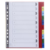 Intercalaires imprimés numériques PP couleurs 12/100e - 10 positions - A4+