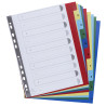 Intercalaires imprimés numériques PP couleurs 12/100e - 10 positions - A4+