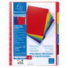 Intercalaires polypropylènes couleurs 6 positions pour porte-vues à anneaux